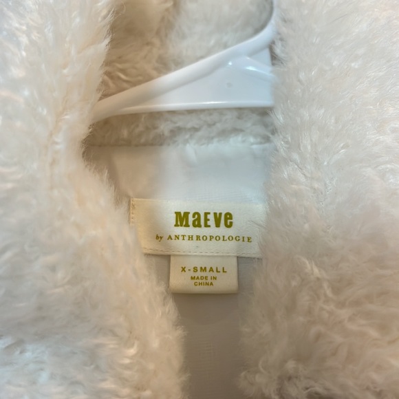 NWOT Maeve Anthropologie Faux Fur Shacket Size XS - Picture 2 of 5